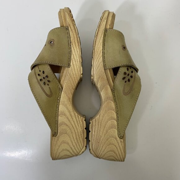 GOLC Italian Leather Open Toe Cutout Handcrafted Sandals Size 7.5 - Picture 8 of 9